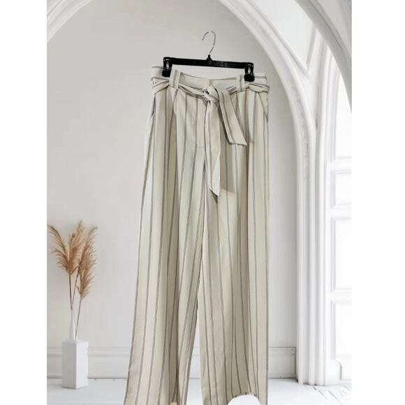 H & M Wide Leg dress pants with belt-Size 14 - Picture 1 of 8